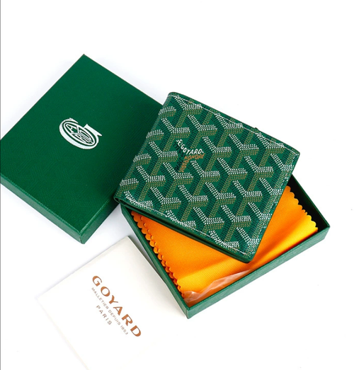 Authentic Goyard Victoire Men's Wallet Green New Never Used