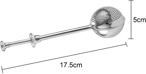 Walbest Flour Duster, 304 Stainless Steel Retractable Sugar Duster Powder Shaker Matcha Powder Spices Sieve Baking Sifter Tool Duster Silver