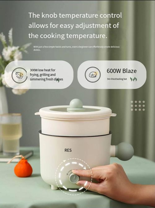 Portable Electric Pot 1.8L with Green Ball Handle for Cookin