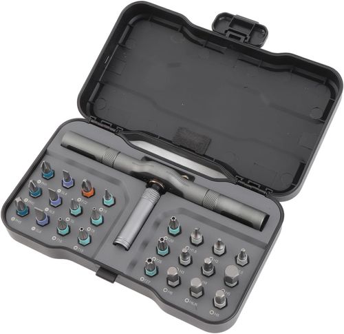 24 in 1 Ratchet Set, Multipurpose S2 Steel Repair Tool Kit, 6.2° Labor Saving Design, for Phone PC Home Maintenance, Stable Structure, Portable Size