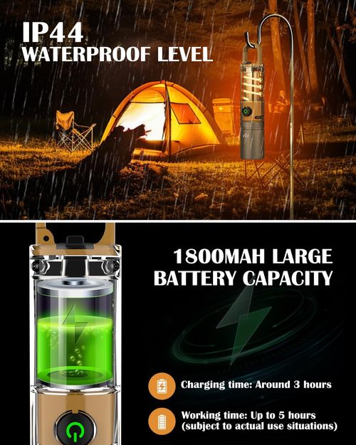 VLU Flashlight, Tactical Flashlights High Lumens, Rechargeable 1000 Lumens LED Flashlight with 5 Modes, Waterproof Focus Zoomable Flashlights for Home, Outdoor, Camping, Emergency, Gift for Men Women