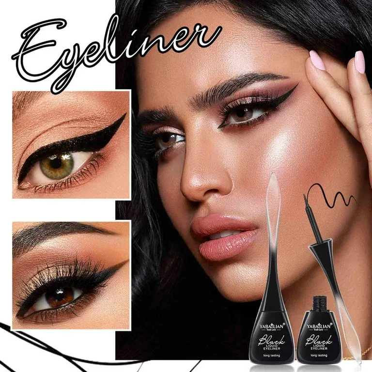Hot6sl Black Quick-Drying Eyeliners 2 Ml