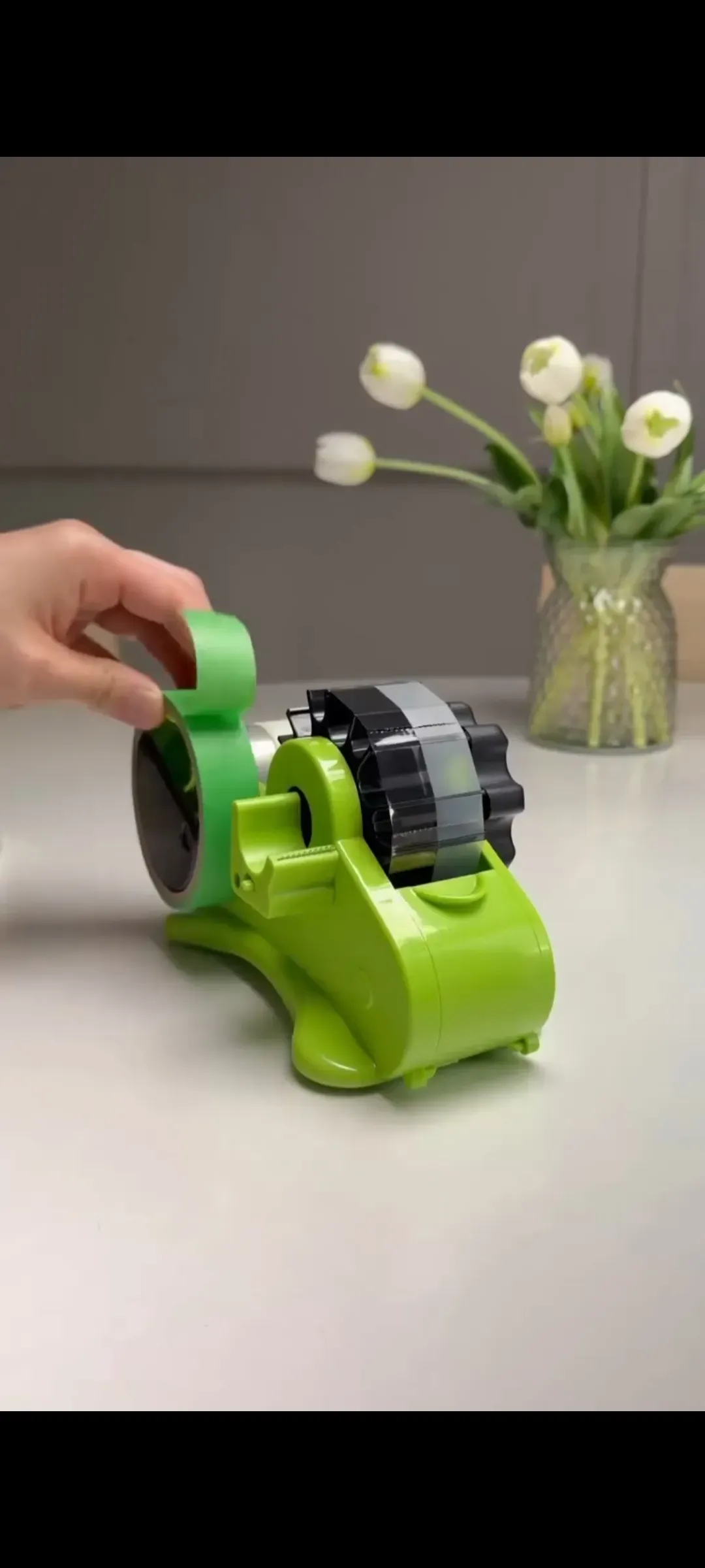 Multi-roll Semi-automatic Desk Tape Dispenser - Cut Multiple