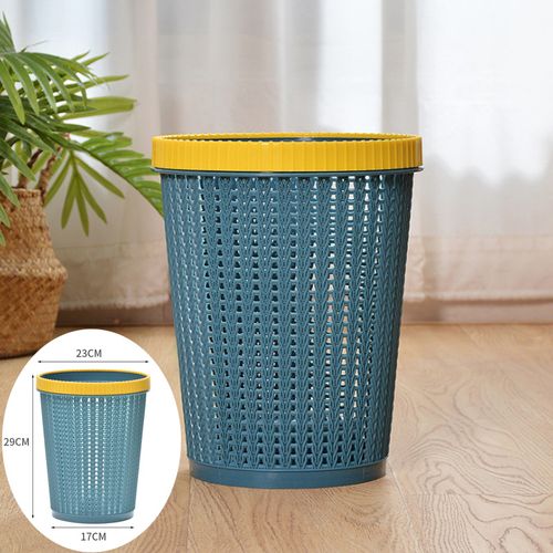 Currently unavailable. We don't know when or if this item will be back in stock.  Delivering to Los Angeles 90017 - Update location Add to List  Click to see full view         Ask Rufus  Is it easy to empty?   Can it be used in a car?   Does it have a lid?   Ask something else Trashcan Trash Can, Round Hollow Waste Paper Basket, Trash Can, Trash Storage Bedroom, Room Guest, Hall Trash Can (23cm*29cm High) (Size : Medium)