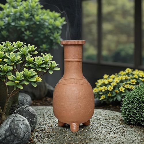Palo Santo Mini Chiminea - Elegante soporte de incienso de cerámica para limpieza y relajación - Soporte de textura de salvia hecho a mano, ideal para meditación y altares - Diseño duradero para quemar palos
