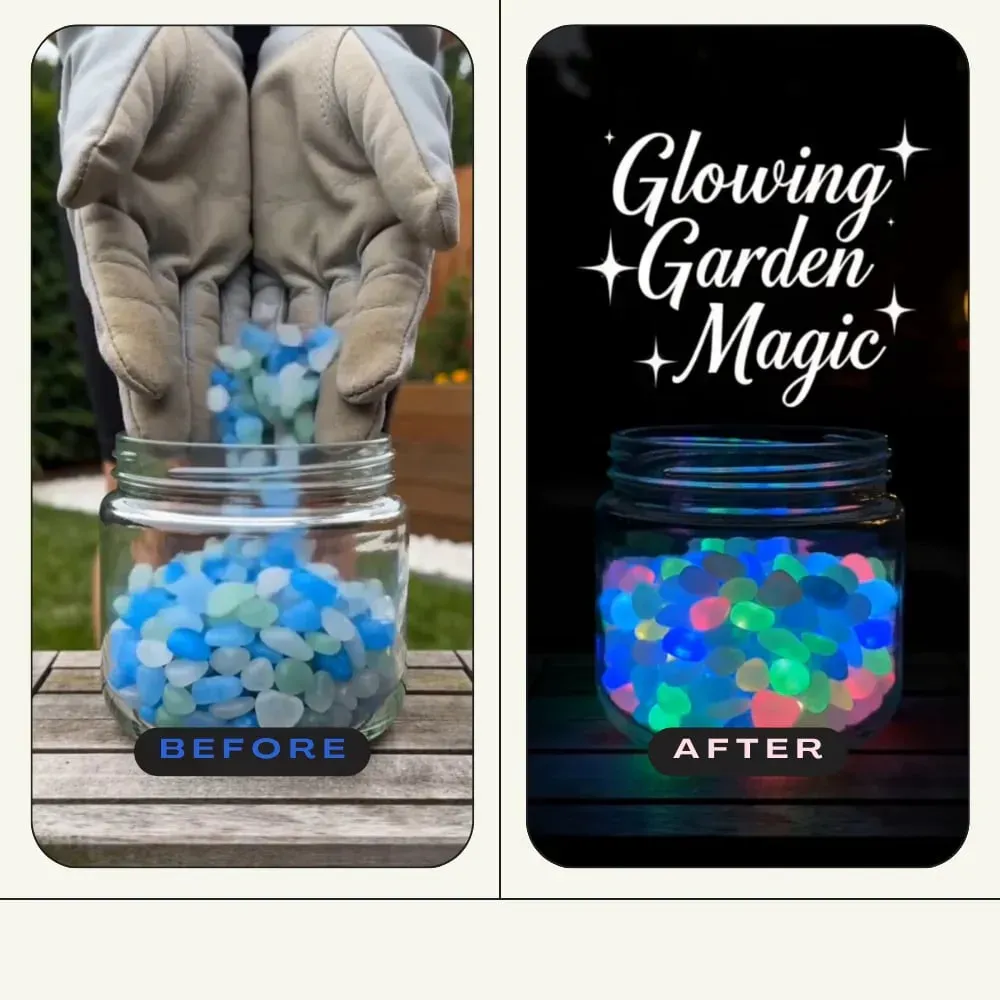 2026 Colorful Glow-in-the-Dark Garden Stones Night Guide Luminous Pebbles Rainbow Glow in the Dark Stepping Rocks Outdoor Landscaping Decor Glowing Stones Fish Tank Aquarium Decorations