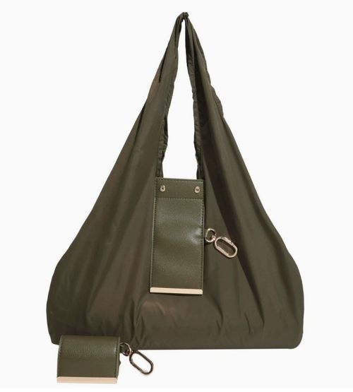 Keote — Keychain Tote  Similar style Ins backpack with keychain storage, large capacity eco-friendly and convenient shopping bag, hanging accessory bag, accessory bag