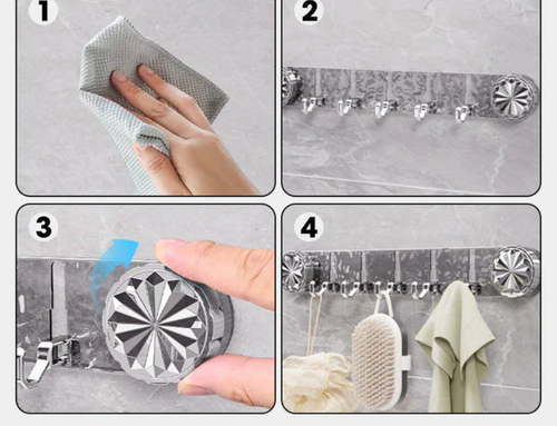 Multipurpose Stylish Wall-Mounted Hooks Organizer