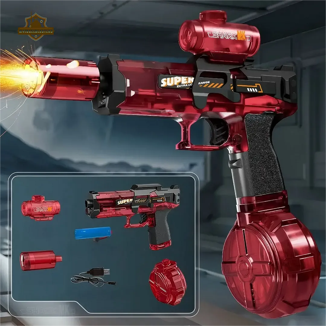 Firelight Ice Mouse Electric Water Gun – Powerful Rechargeable Blaster with Flash Effects