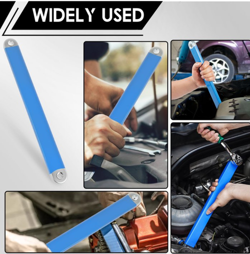 15 Inches Offset Extension Wrench High Carbon Steel Tight Reach Extension Wrench Set with 4 Drive Adapters  Universal Extension Wrench for Hard to Reach Fasteners