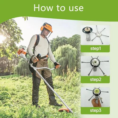 Intellectp Trimmer, Universal Steel Wire Trimmer Head, Indestructible Trimmer Head, Steel Wire Cutter Trimmer Head, 6 Inch Steel Wire Weed Eater Blade, Unbreakable Wired Trimmer Blade