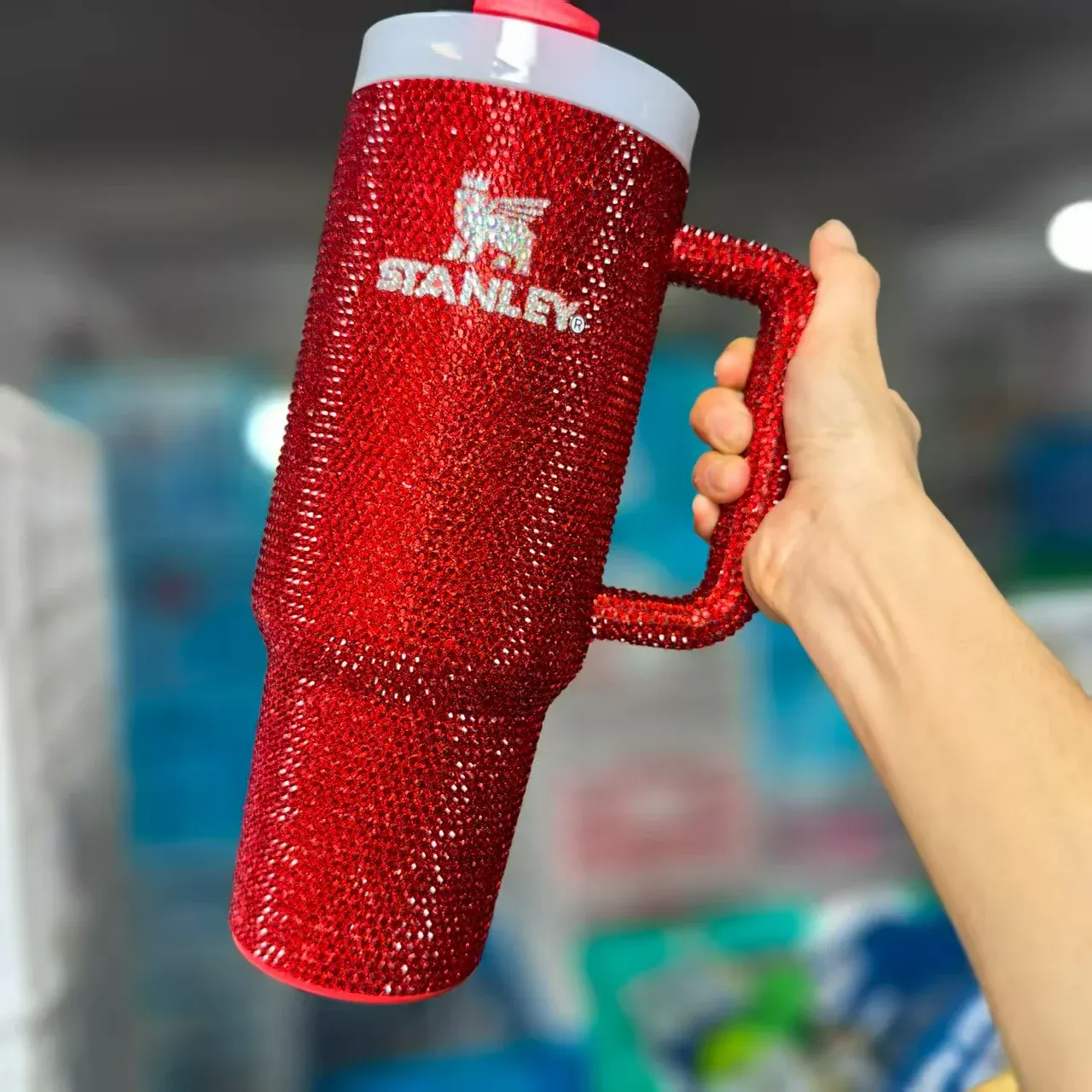 Sparkling Stanley Cup of Dr. Pepper or Pepsi | 40-ounce Rhinestone Tumbler | A Sparkling Gift for Her