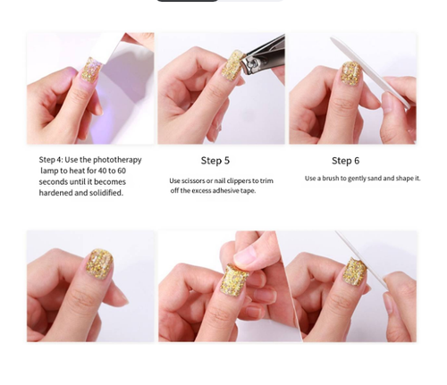 Orchid Semi-cured Gel Nails Sticker Kit (32 stickers)