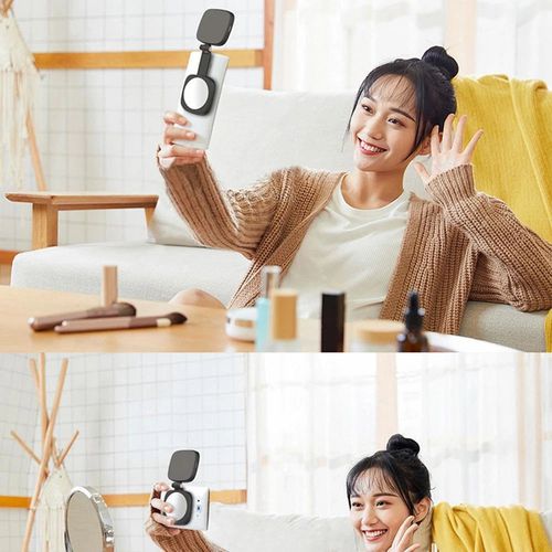 for Small Rig Light for IPhone, Phone Light with A Mirror,Magnetic Selfie Vide^