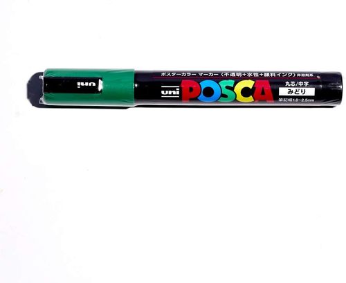Green Posca Water Based, Non Toxic Paint Pen Marker for Marking Queen Bees Safely with a Green Dot