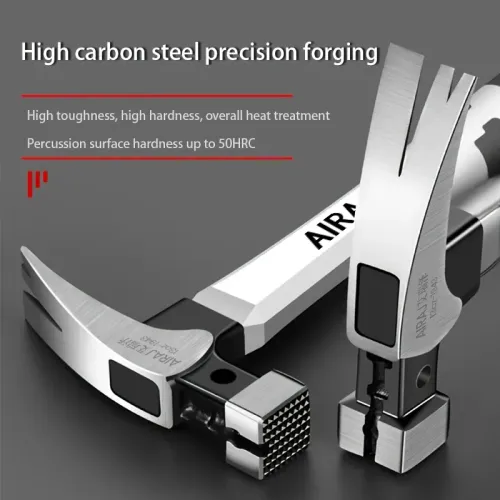 AIRAL Short-Long Handle Claw Hammer Double Nail High Carbon Steel Household Durable Anti Slip Industrial Grade Hand Tool