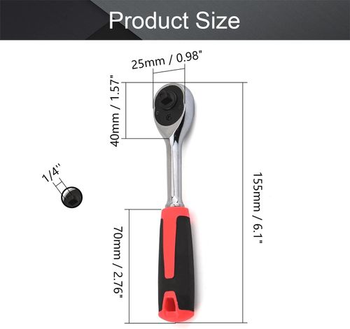 Rotator Ratchet Wrench, 0.25 Inch CR-V Reversible Quick-Release Drive 1 pcs