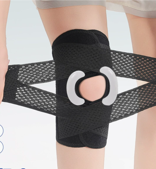Knee Brace for Women Men Knee Braces for Knee Pain, Adjustable Compression Sleeve Knee Brace for Meniscus Tear with Side Stabilizers (Black, Medium)