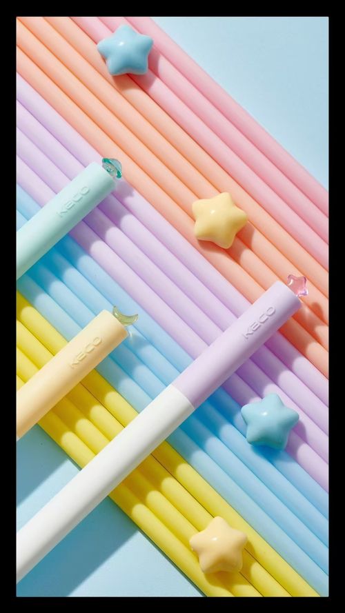 Kaco FIRST Gel Pens Cute Stationery Black Ink, 0.7 mm Medium Point, Aesthetic Cute Star Pens for Journaling (3 Bright Colors)