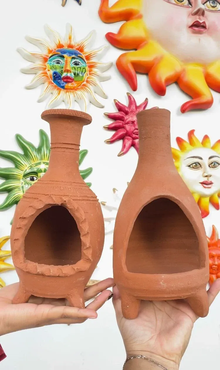 Palo Santo Mini Chiminea - Elegante soporte de incienso de cerámica para limpieza y relajación - Soporte de textura de salvia hecho a mano, ideal para meditación y altares - Diseño duradero para quemar palos