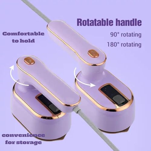 Travel Steamer Iron for Clothes, 1000W handheld size portable Steamer Support Dry and Wet Ironing 180° small hand garment electric steam ironing machine for dress shirt travel (PURPLE)