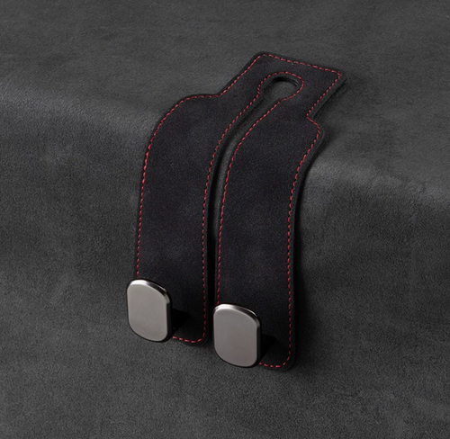 2pcs Car Seat Headrest Hooks for Mercedes Benz 220d 260 300 300d 300e 300de 400d Car Seat Hooks Purse Hook for Car Double Headrest Hooks Purse Holder   Mobile Phone Holder,Grey
