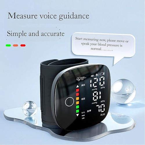 ACCUTRUST Digital Wrist Blood Pressure Monitor with Voice Guidance, LCD Display, Storage Box, 13.5-21.5 cm Adjustable Cuff