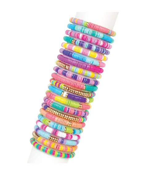 Make It Real: Swift Clicks - Heishi Bracelet Maker - 2047pc, DIY Jewelry Craft Kit, Design & Make 23 Bead Bracelets, Rotate-Click-Wear, Girls Kids 8+