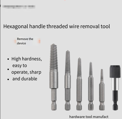 6 pcs Screw Extractors & Drill Bit set Carbon Steel Screw Extraction Tool Upgrades for