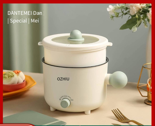 Portable Electric Pot 1.8L with Green Ball Handle for Cookin