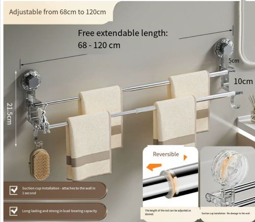Suction cup hook clothes hanger rail towel bar storage box bathroom shoe