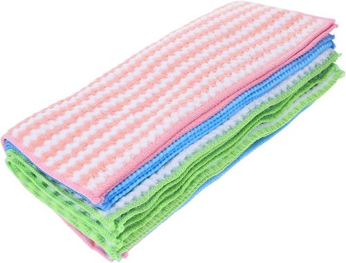 Eco-friendly Cleaning Wipe Microfiber Clea 20pcs Kitchen Cleaning Dish Cloth Superfine Fiber Rag Random Color
