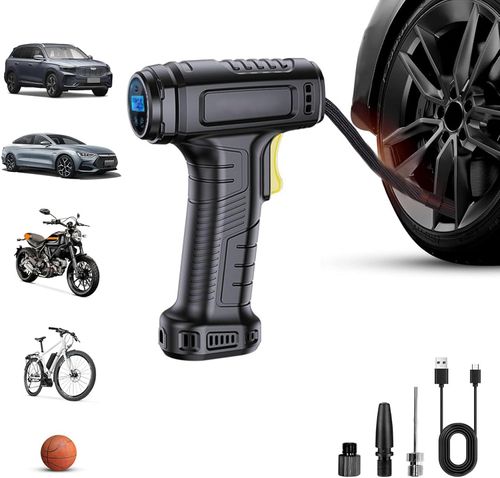 Multifunctional Car Air Compressor And Tire Inflator With Presets Pressure Feature For Safe Driving