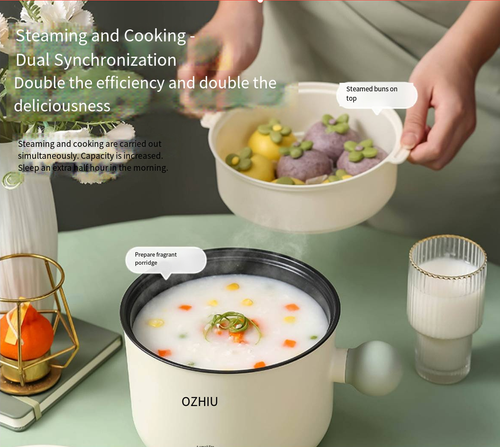 Portable Electric Pot 1.8L with Green Ball Handle for Cookin