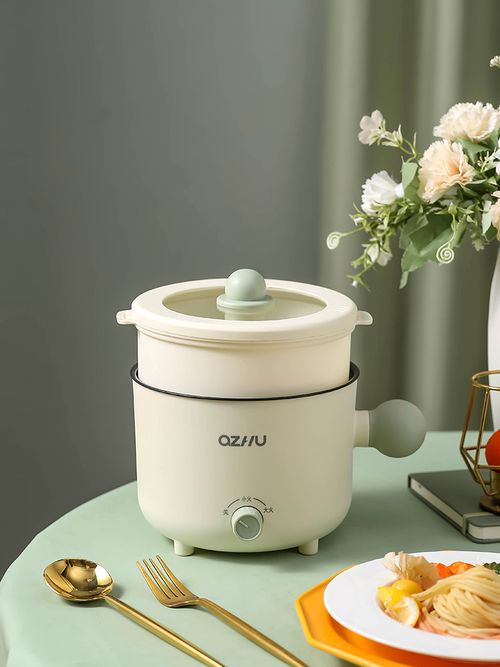 Portable Electric Pot 1.8L with Green Ball Handle for Cookin