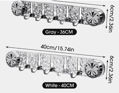 Multipurpose Stylish Wall-Mounted Hooks Organizer