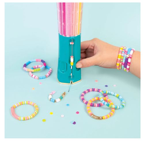 Make It Real: Swift Clicks - Heishi Bracelet Maker - 2047pc, DIY Jewelry Craft Kit, Design & Make 23 Bead Bracelets, Rotate-Click-Wear, Girls Kids 8+