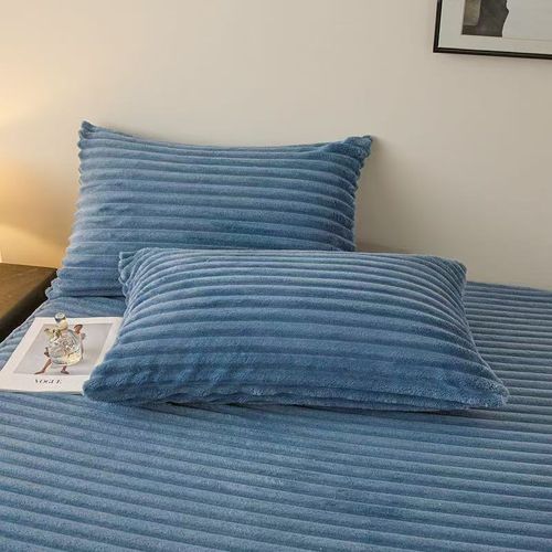 Striped fleece pillowcase multi-functional nap sofa cushion car pillowcase Fale fleece air conditioner pillowcase