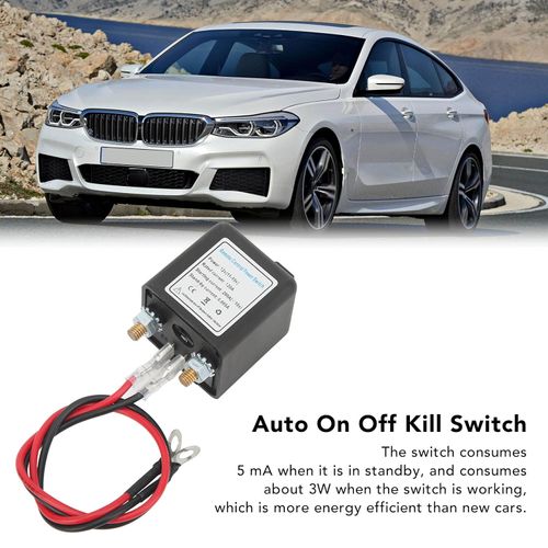 Remote Battery Disconnect Switch Upgraded Kill Switch Wireless Remote Control Anti Theft Prevent Battery Drain Battery Switch Isolator Black Negative Wire At the Bottom (12V120A)
