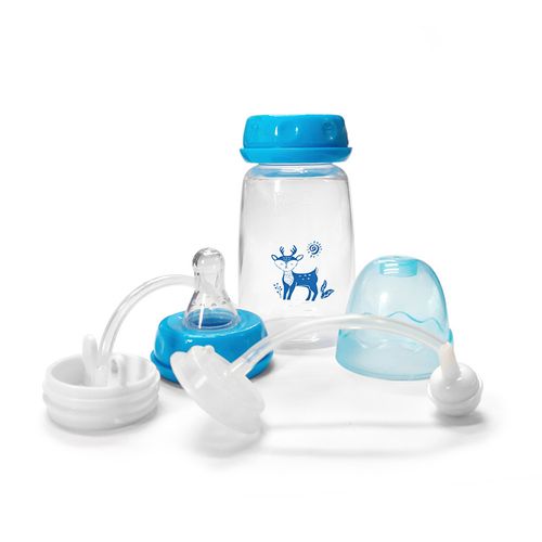 Standard Neck Hands Free Baby Feeding Bottle  OEM Food Grade Soft Silicone PP Infant Drinking Cup Baby Bottle