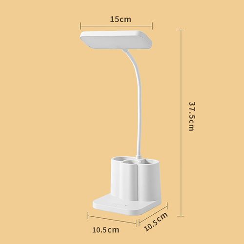 Desk Lamp with Pen Holder, Dimmable Color Adjustable LED Desk Lamp for Dormitory, Bedside and Home Office, Eye Protection Reading Light (Plug in Version)