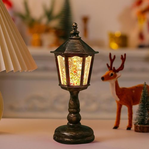 Christmas Snow Globe Lantern - Warm Light Christmas Lantern Snow Globe | Christmas Lantern Winter Snow Globe for Living Room Bedroom Party Favors