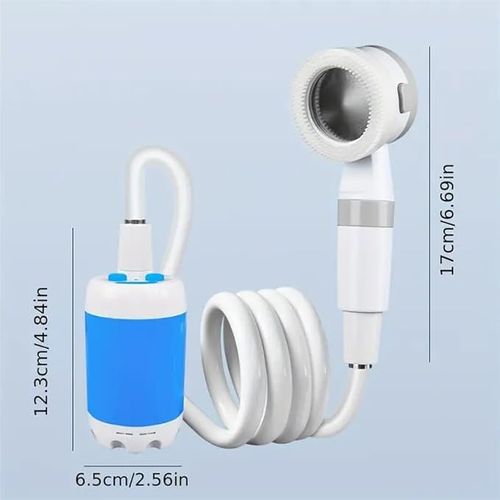 Portable Camping Shower Pump - Rechargeable Outdoor Shower Head Sprayer, Pump