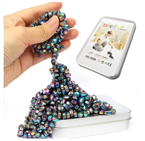 510pcs Ferrite Putty Fidget Toys, Magnetic Stones Fidget Toys Adults, Desk Fidgets Toys for Stress and Anxiety Relief and Kill Time, Novelty Adults Gifts Colorful