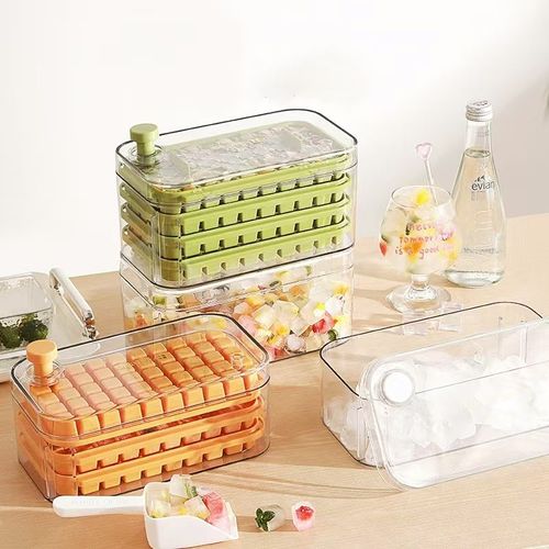 50 cells Ice Cube Mold Set,Multifunctional Ice Making Model,Food Grade Material - Frozen Baby Vegetable Puree &Mashed Potatoes Making,Ice Cubes for Cocktails,Whiskey, Soda