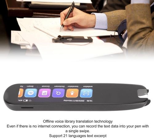 Translation Scanning Pen, WiFi Smart Translation Pen Support 131 Languages Online Voice Translation, Dictionary Recording Scan Reader Pen for Language Learners Business Travel (Black)