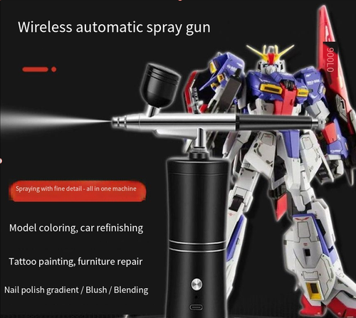 Small color spray gun, wireless spray painting pen, acrylic paint spray gun, painting and coloring model, fogging spraying for hand figures