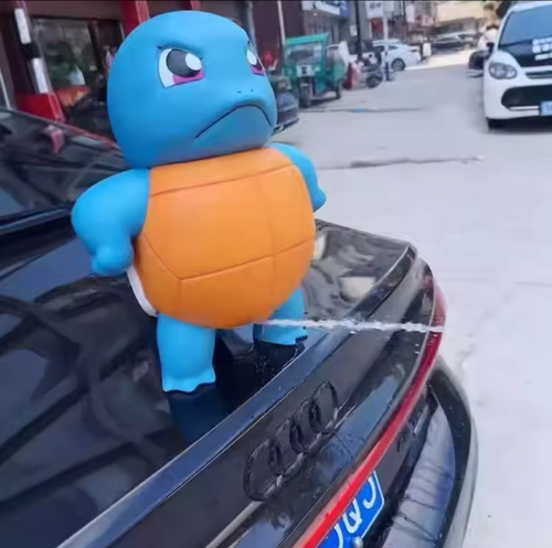 New Popular Toys Anime Will Spray Water Jenny Car Accessories Spray Water Big Size Proud And Cute Model Toys Car Squirtle Orname
