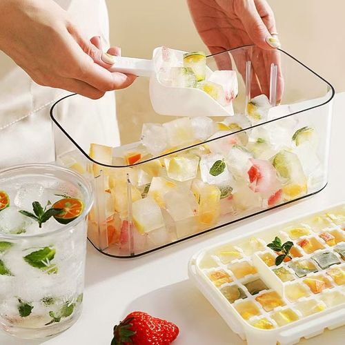 50 cells Ice Cube Mold Set,Multifunctional Ice Making Model,Food Grade Material - Frozen Baby Vegetable Puree &Mashed Potatoes Making,Ice Cubes for Cocktails,Whiskey, Soda