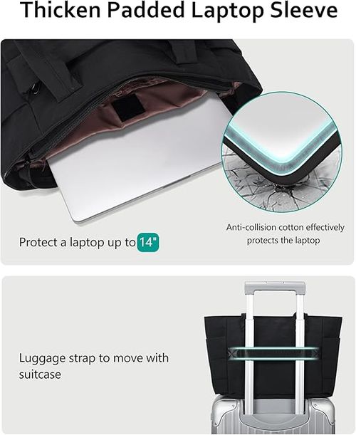 Tote Bag for Women, With  Compartments, Lightweight Shoulder Bag Handbags for Work, Travel